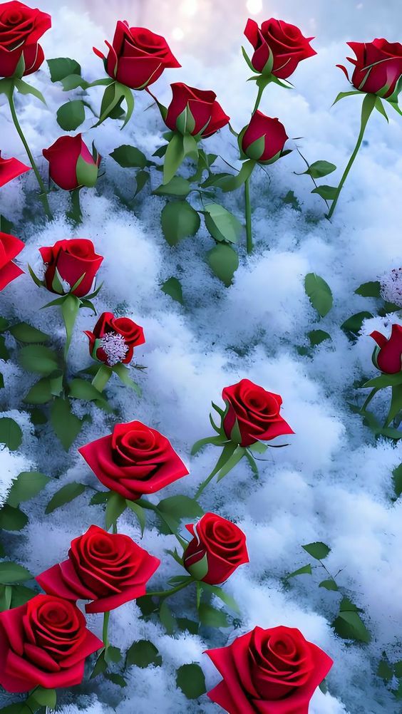 exquisite roses blooming amidst a blanket of pristine white snow – The Daily Worlds