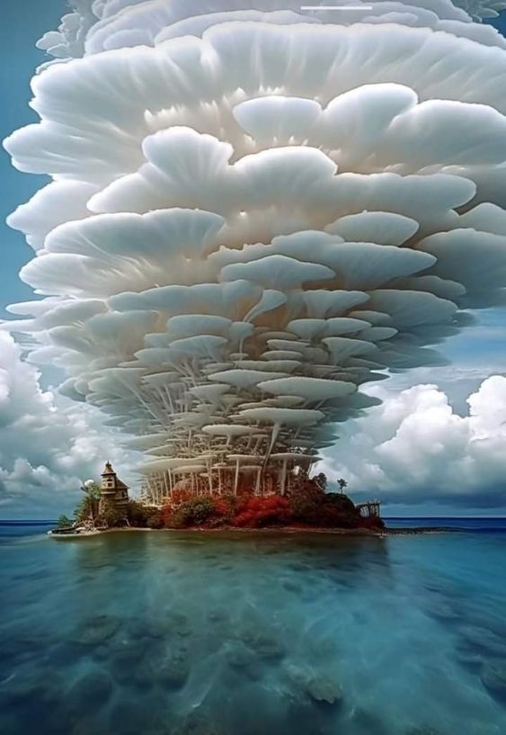 Revealing a cloud-filled image that shows the limitless creativity of nature.