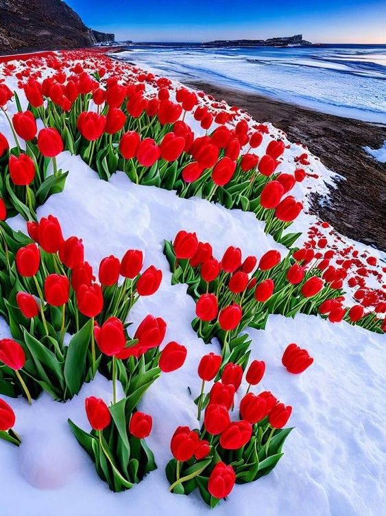 The peaceful beauty of the strawberry garden covered in a blanket of snow leaves everyone enchanted. – The Daily Worlds