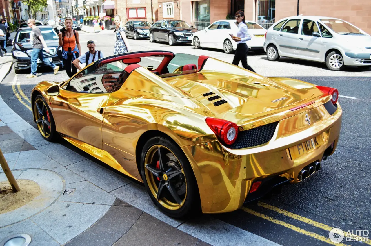 CLASS: Ronaldo Shakes Up the Streets of Arabia Behind the Wheel of a Gold-Plated Ferrari 488 GTB