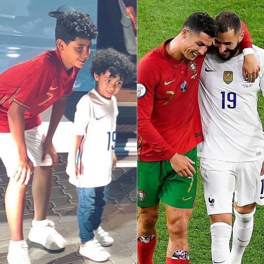 Karim Benzema Shares Photo Of His Son And Ronaldo Jr Together; Football Fans Go Berserk - Football