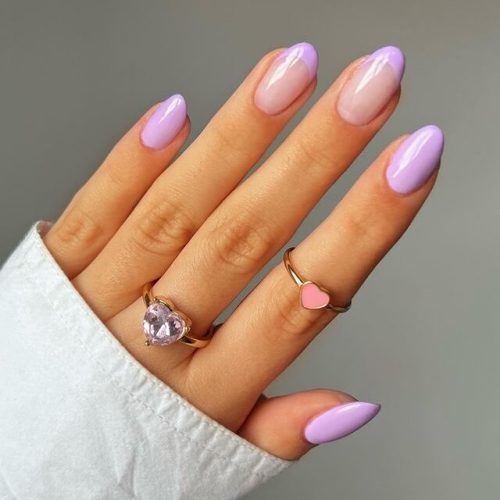 Lilac French Tips