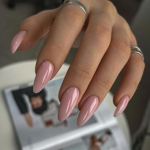 Nude Almond Nails