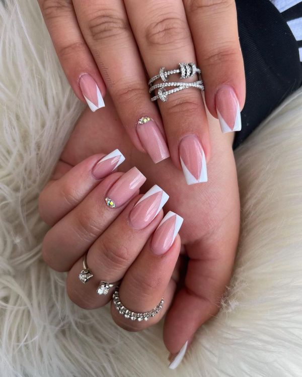 V-Shaped French Nails