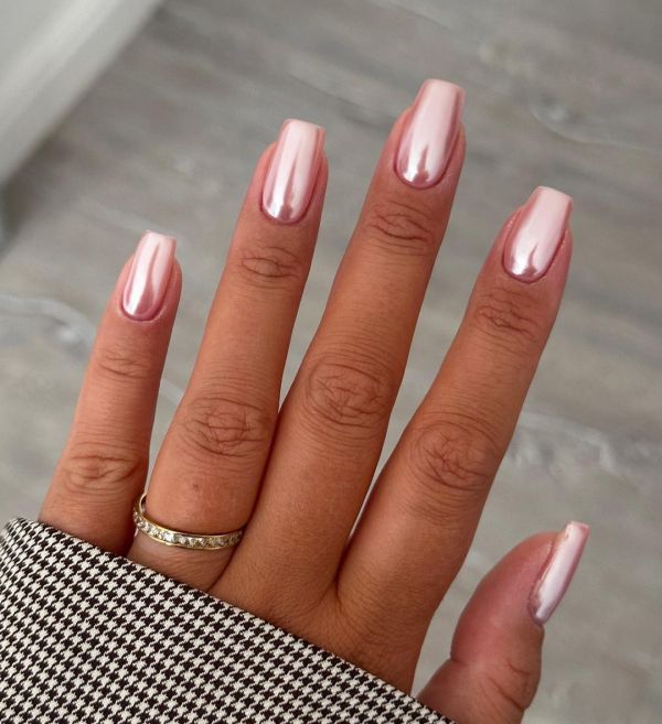 Pink Chrome Nails