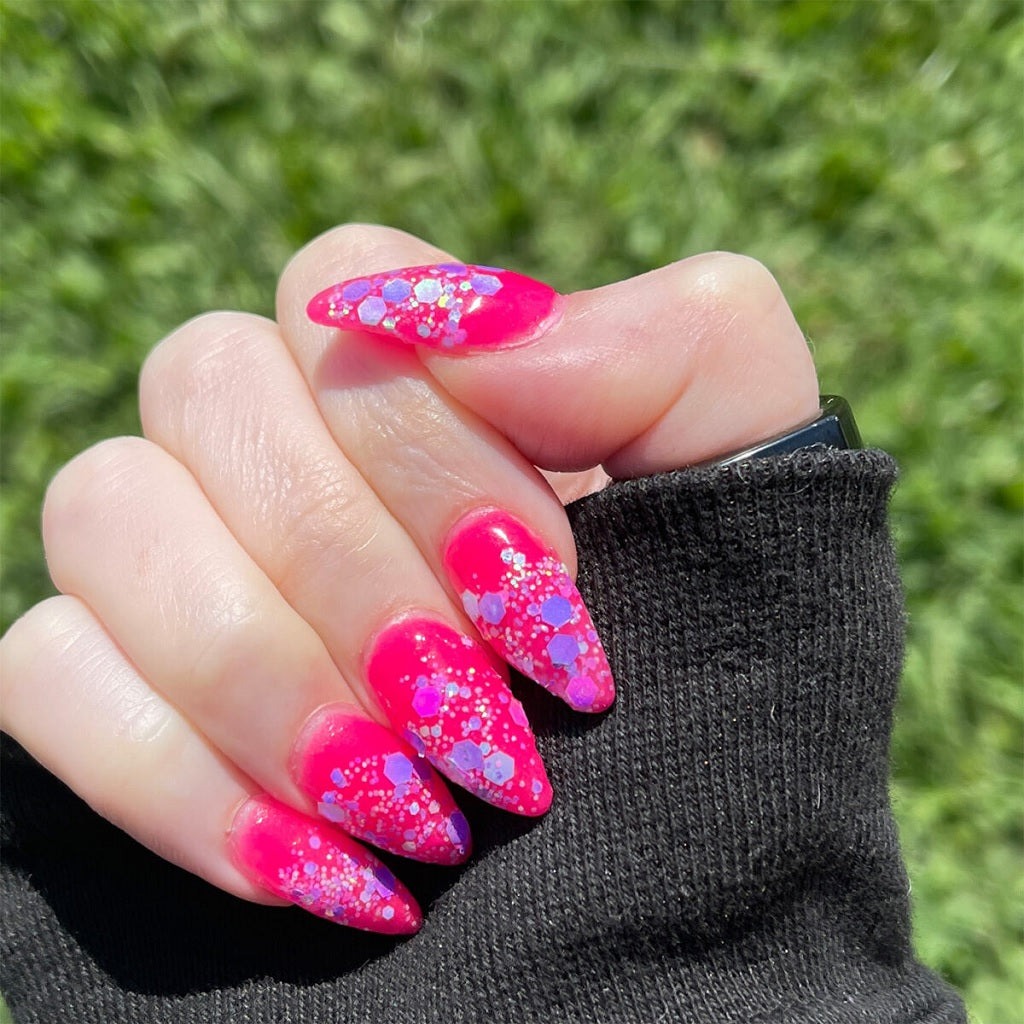 Enchanting Nail Ideas Sparkling Neon Glam for 2024