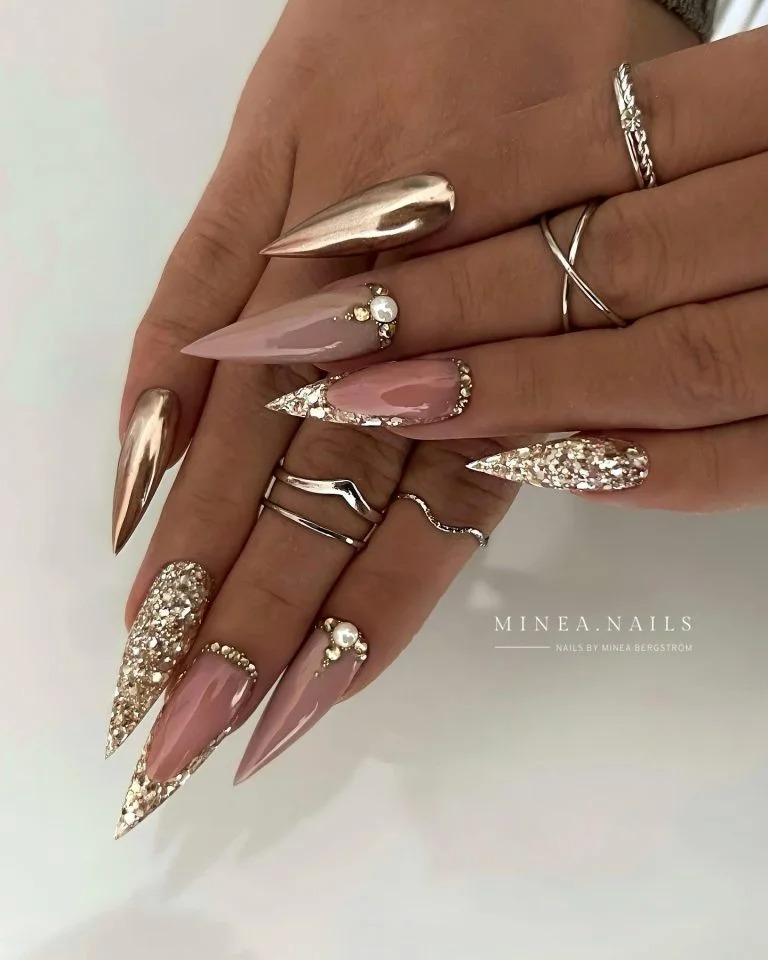 Get Ready to Rock 2024 with These New Year Nail Designs