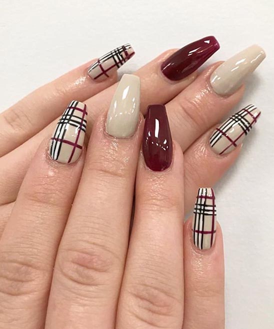 Fall French Tip Acrylic Nails