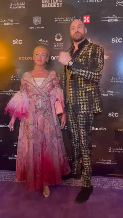 Tyson Fury and wife Paris wowed in their patterned outfits