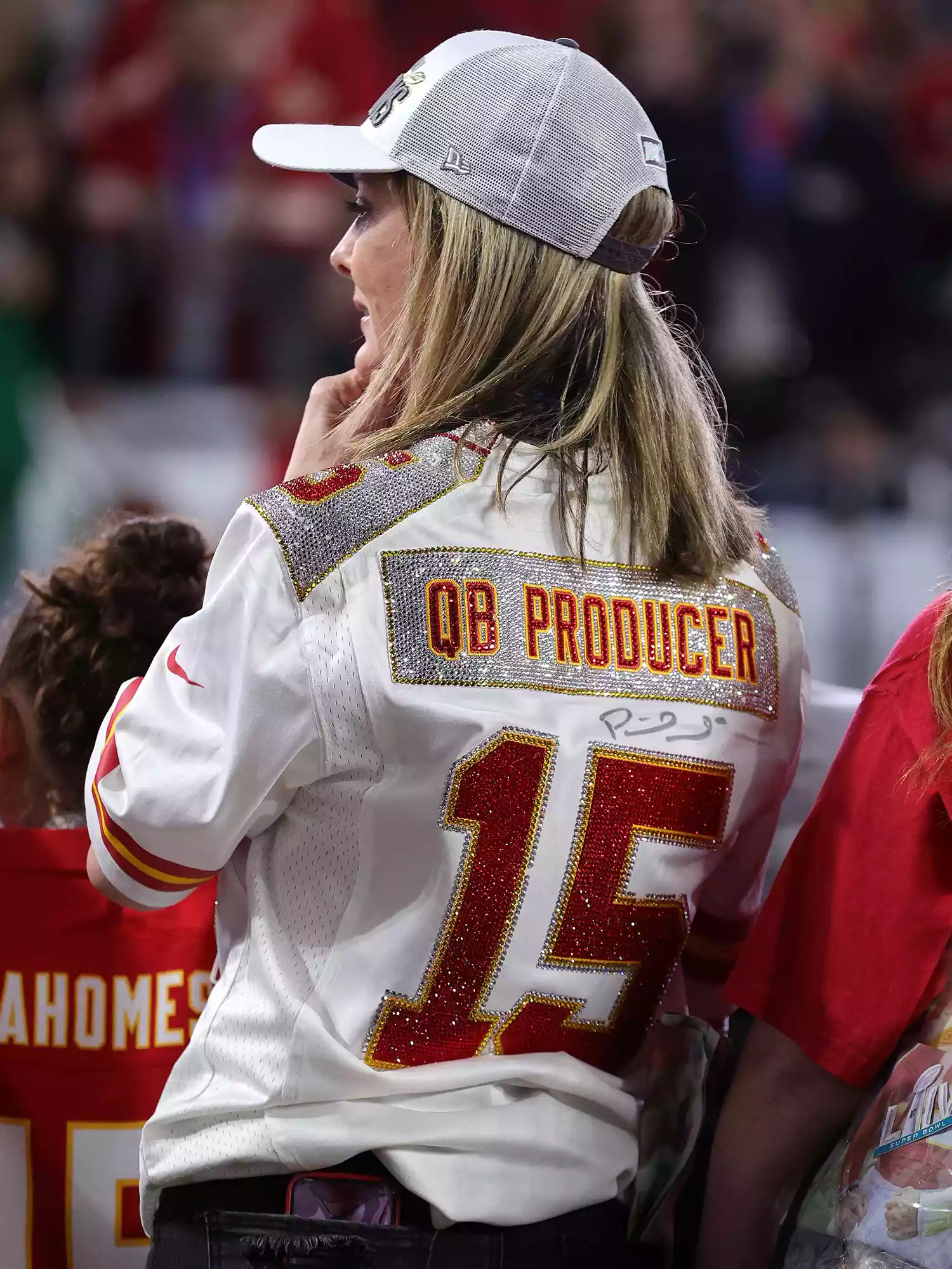 Patrick Mahomes mother, Randi Martin, looks on after the Kansas City Chiefs defeated the San Francisco 49ers 31-20 in Super Bowl LIV at Hard Rock Stadium on February 02, 2020 in Miami, Florida
