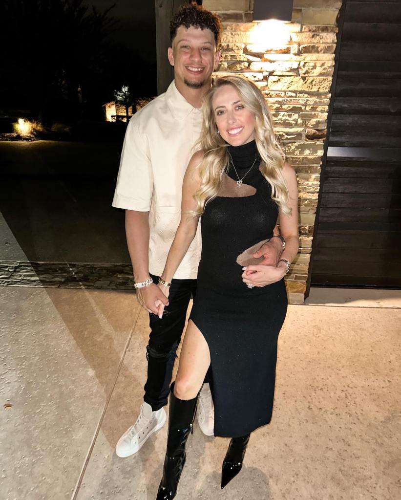 Patrick and Brittany Mahomes smiling together