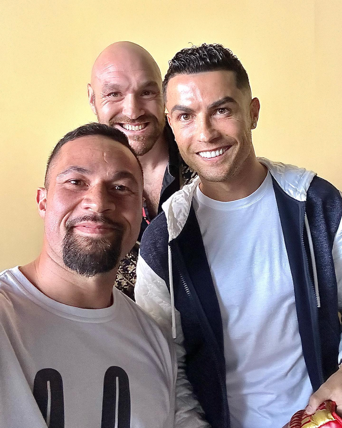 Joseph Parker grabbed a snap with Ronaldo and Fury