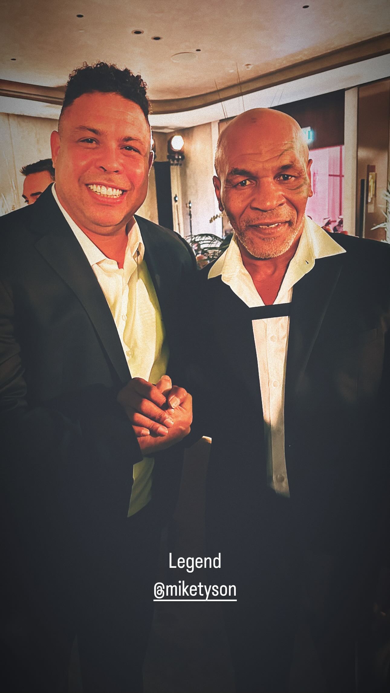 Iconic football star Ronaldo Nazario was thrilled to meet Tyson