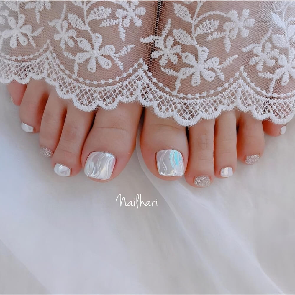 Las 38 mejores uñas de los pies para bodas para lucir glamurosas al instante - 277