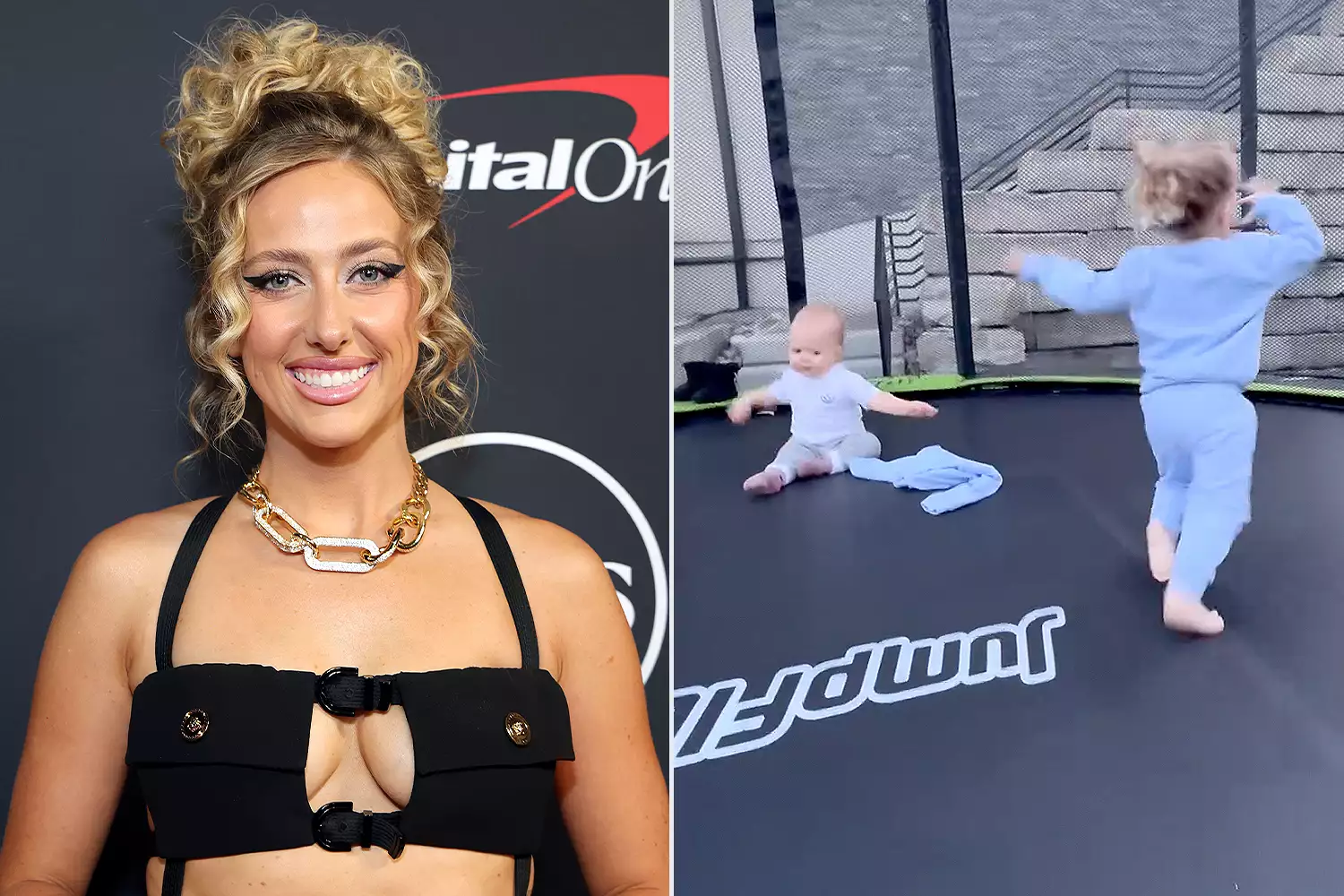 Brittany Mahomes Shares Adorable Video of Kids Playing on Backyard Trampoline 
