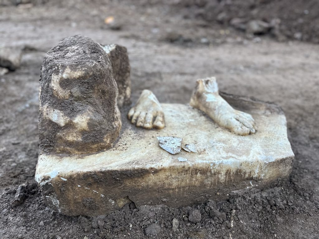 Construction Workers Discovered a Mysterious Statue of Hercules Buried Deep  in a Roman Sewer