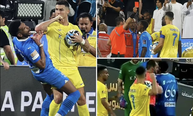 Ronaldo's actions resulted in a red card and threats to the referee