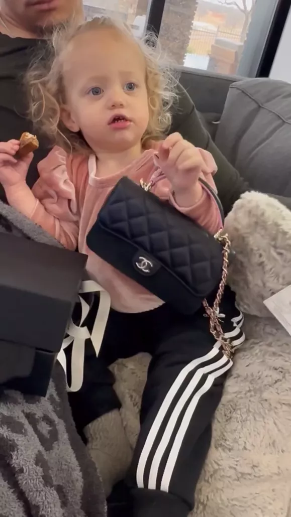 Brittany and Patrick Mahomes Gift Daughter Sterling a Mini Chanel Bag for Her Second Birthday
