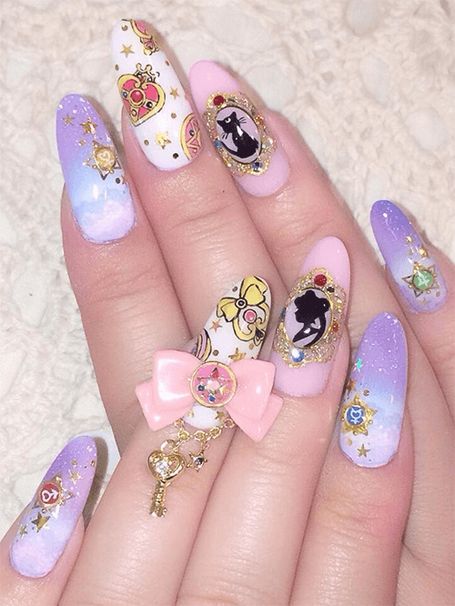 20+ Nail Designs That A Sailor Moon Fan Should Not Miss - 169