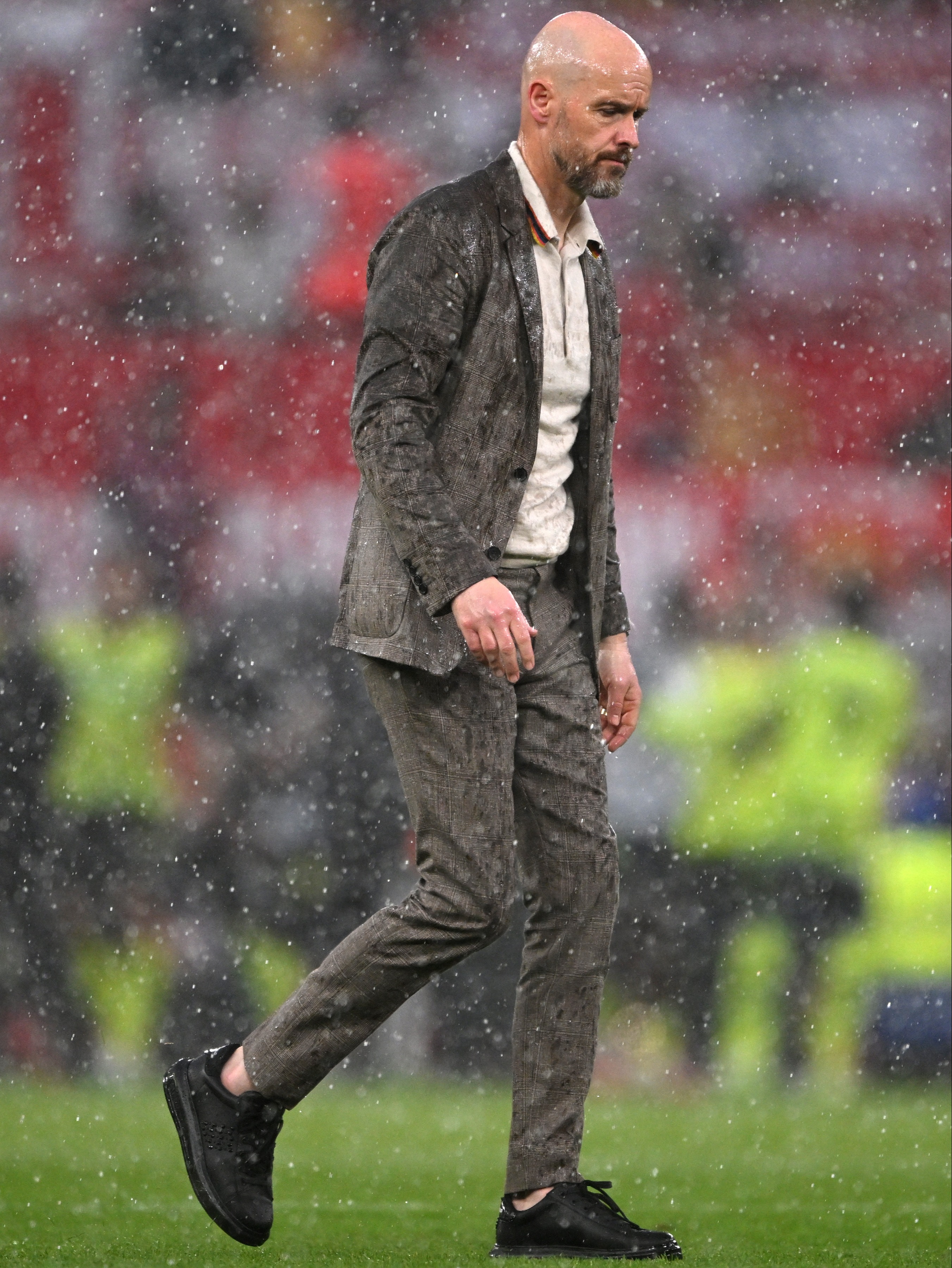 Erik ten Hag was soaked in the storm that engulfed Old Trafford