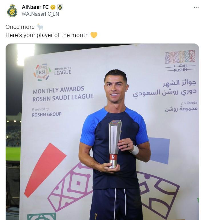 OFFICIAL: Ronaldo was honored once again in Saudi Pro League 453328