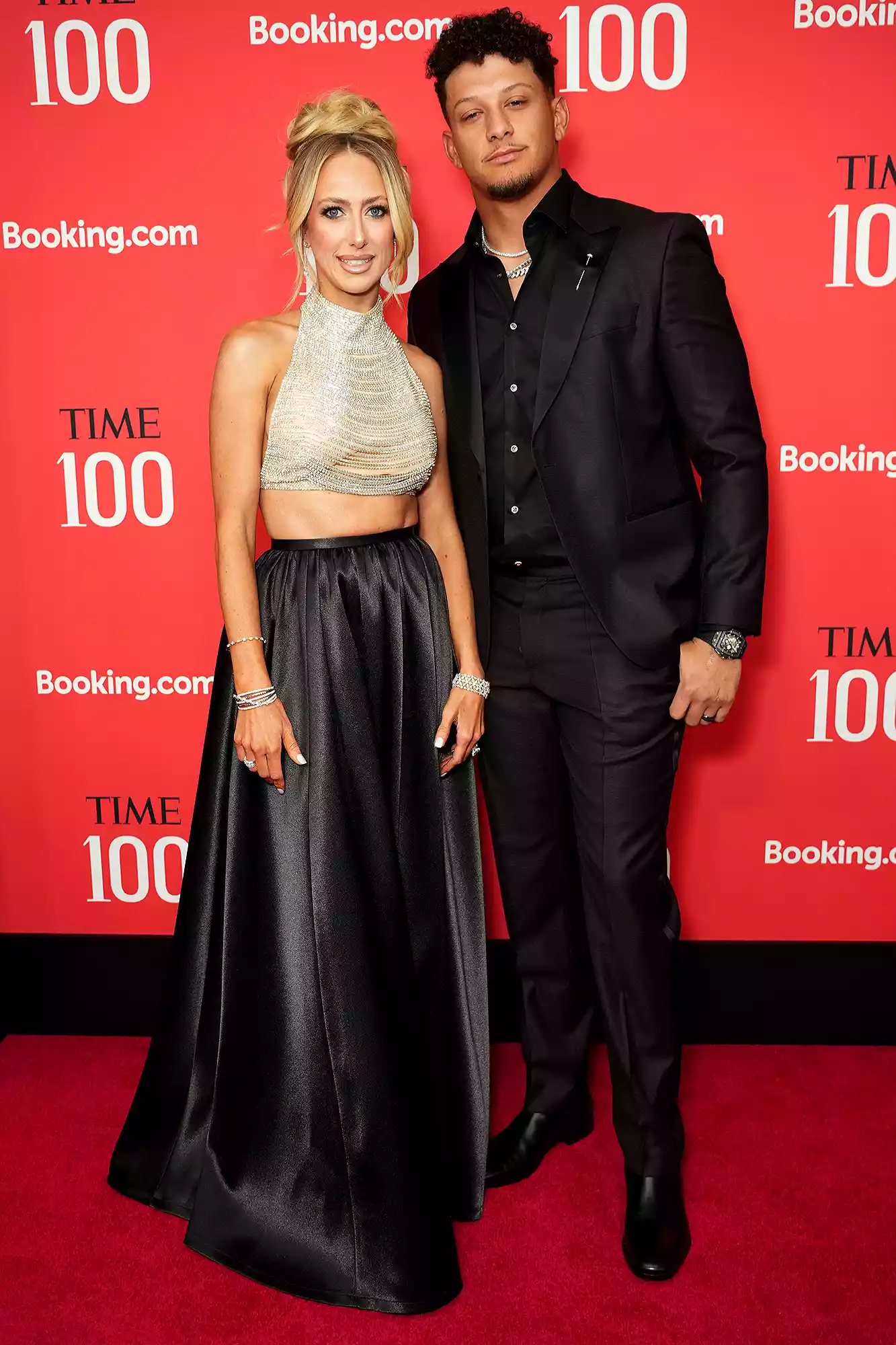 APRIL 25: (L-R) Brittany Mahomes and Patrick Mahomes attend the 2024 TIME100 Gala at Jazz at Lincoln Center on April 25, 2024 in New York City. 