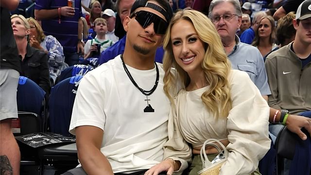 In Photos: Patrick Mahomes & wife spotted courtside with other celebrities  for Mavericks vs Thunder matchup