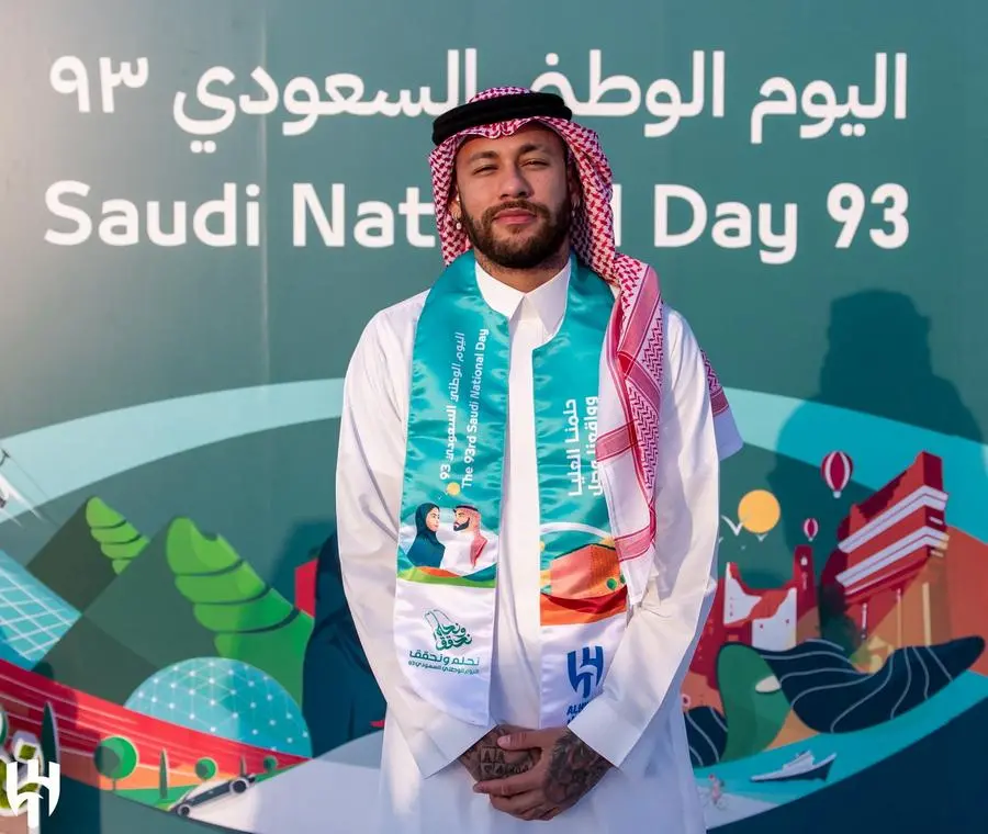 Neymar, Al Hilal players wear traditional Saudi dress to celebrate National  Day