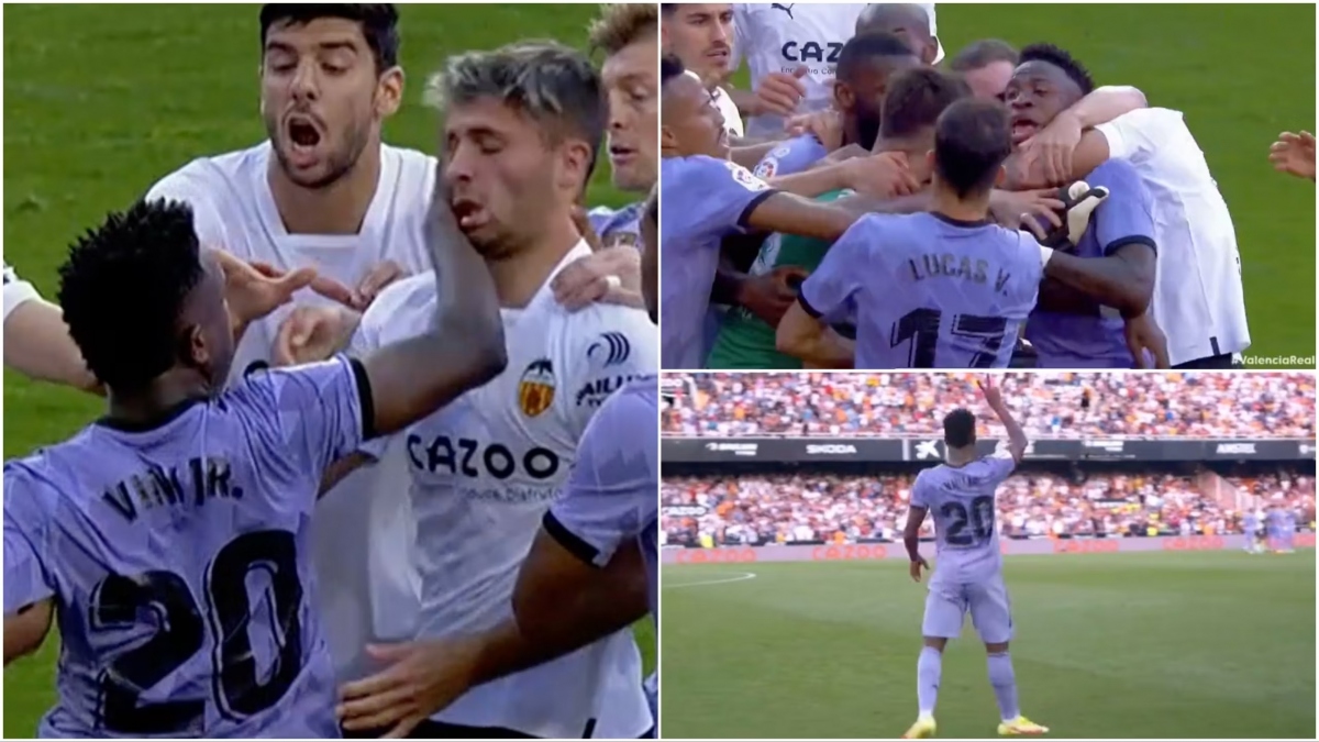 Vinicius nhận thẻ đỏ, Real Madrid thua Valencia trong trận cầu xấu xí