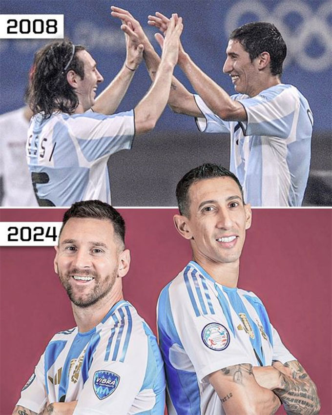 Messi and Di Maria played together in the Argentina national team for 14 years