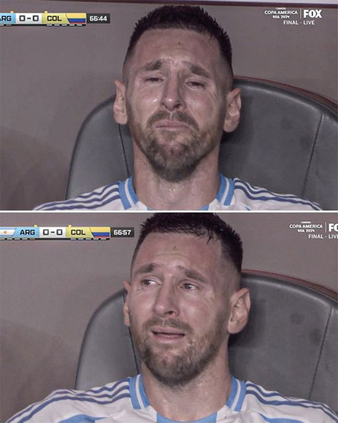 Messi cried after injury