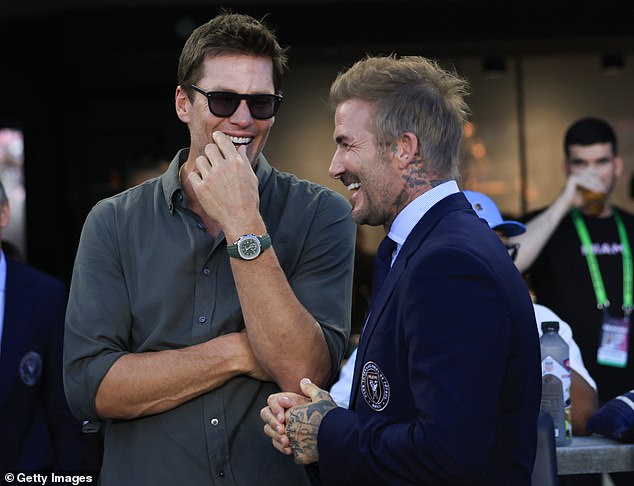 Tom Brady joined David Beckham at Inter Miami's MLS match vs FC Cincinnati on Saturday