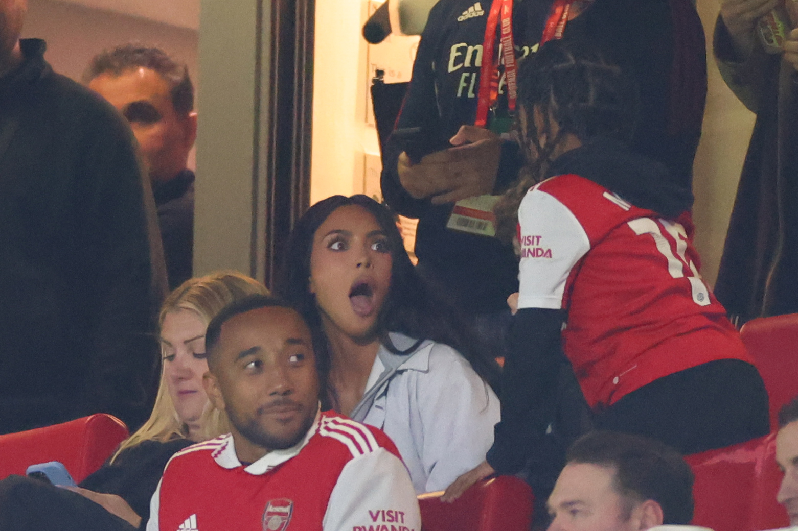 Kim was spotted watching an Arsenal game earlier this year