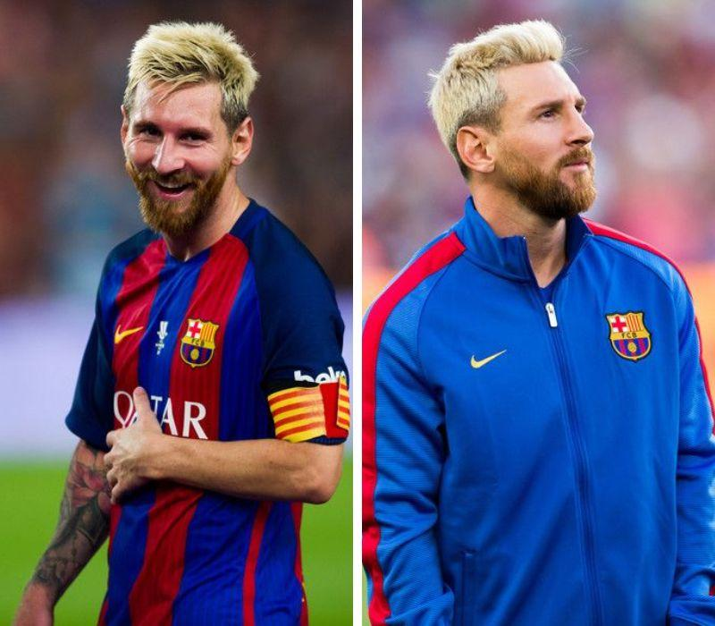 Messi's handsome blonde hairstyle