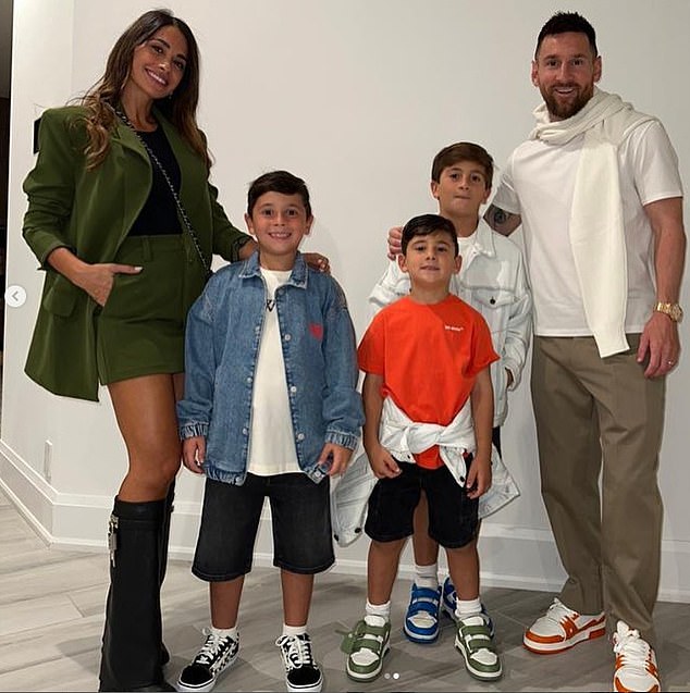 Messi and Antonela are proud parents to three children: Mateo, 8, Thiago, 7, and Ciro, 5