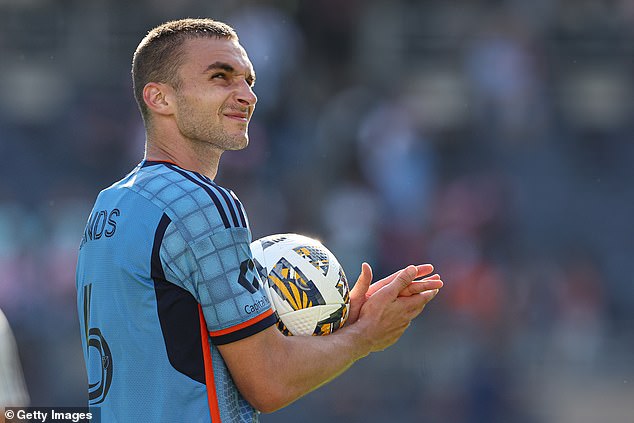 James Sands scored his first MLS goal in the 95th minute to tie the game in front of home fans