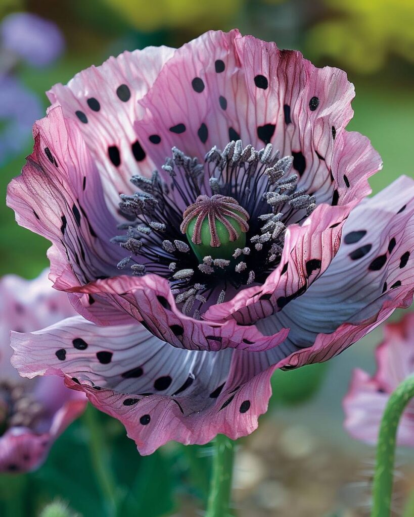 Purple Poppy (Papaver somniferum)