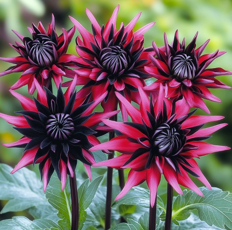 black and pink neon dahlia