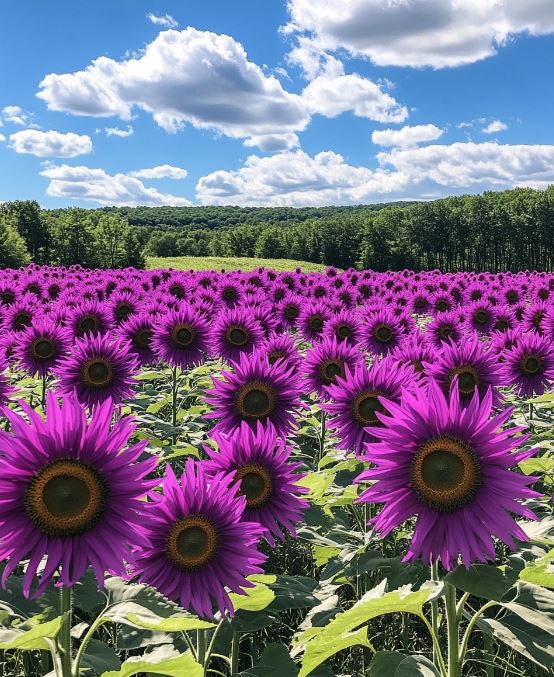 purple sunflowers