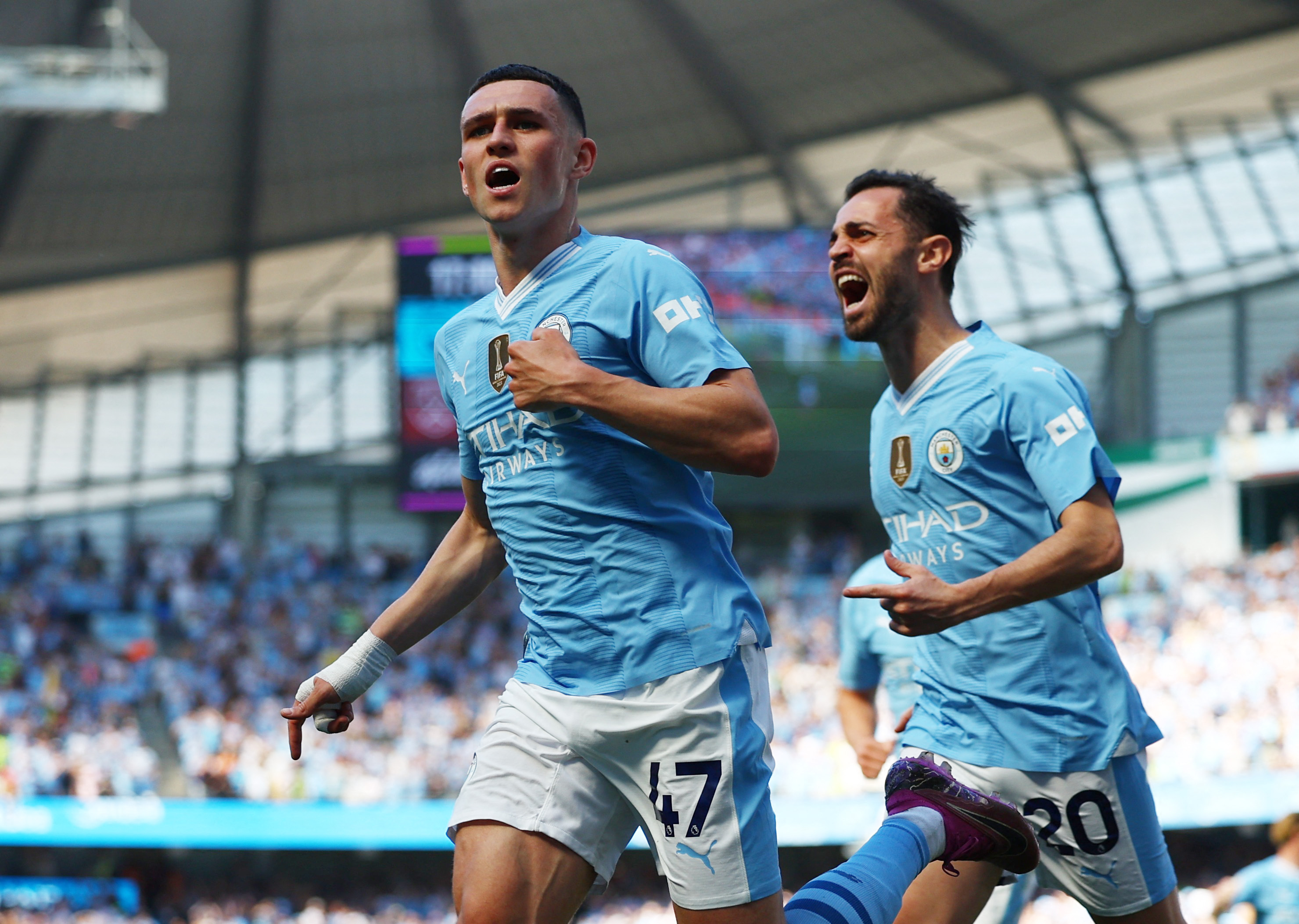 FWA Footballer of the Year Phil Foden helped them achieve the record-breaking title