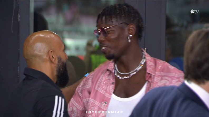 Pogba has been in the US recently, watching Messi and Inter Miami play.