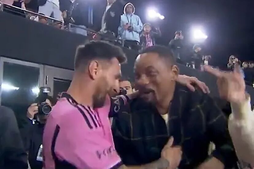 Lionel Messi y Will Smith comparten un momento memorable en el debut de  temporada del Inter Miami | Marcausa