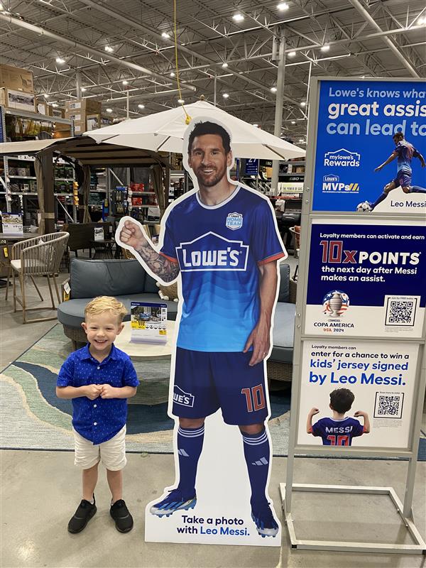 Lowe's on X: " We're giving away a SIGNED YOUTH MESSI JERSEY  To enter  for your chance to win:  Stop by your local Lowe's.  Scan the QR code in