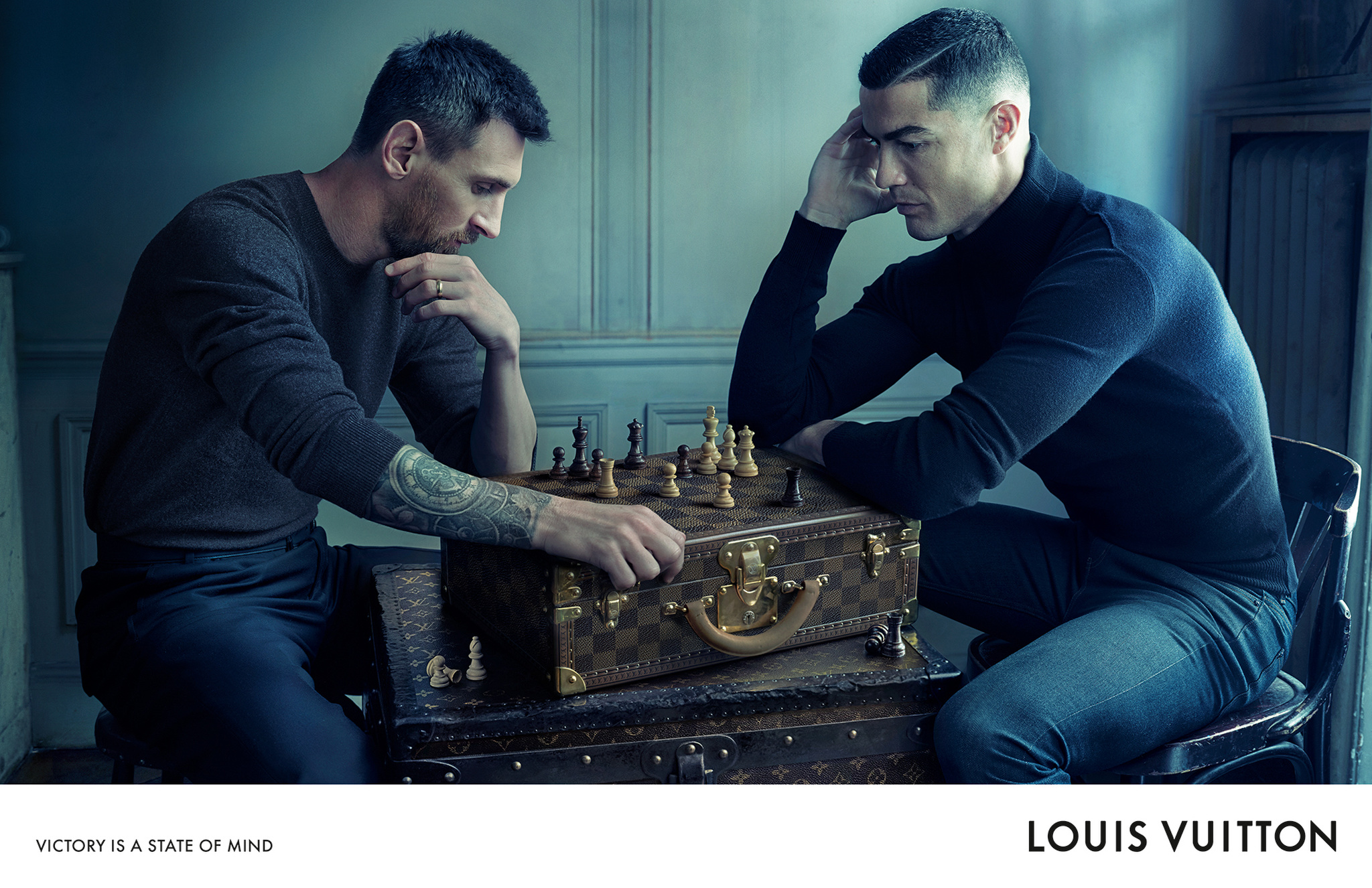 Vuitton Scores Big With Cristiano Ronaldo and Lionel Messi Campaign