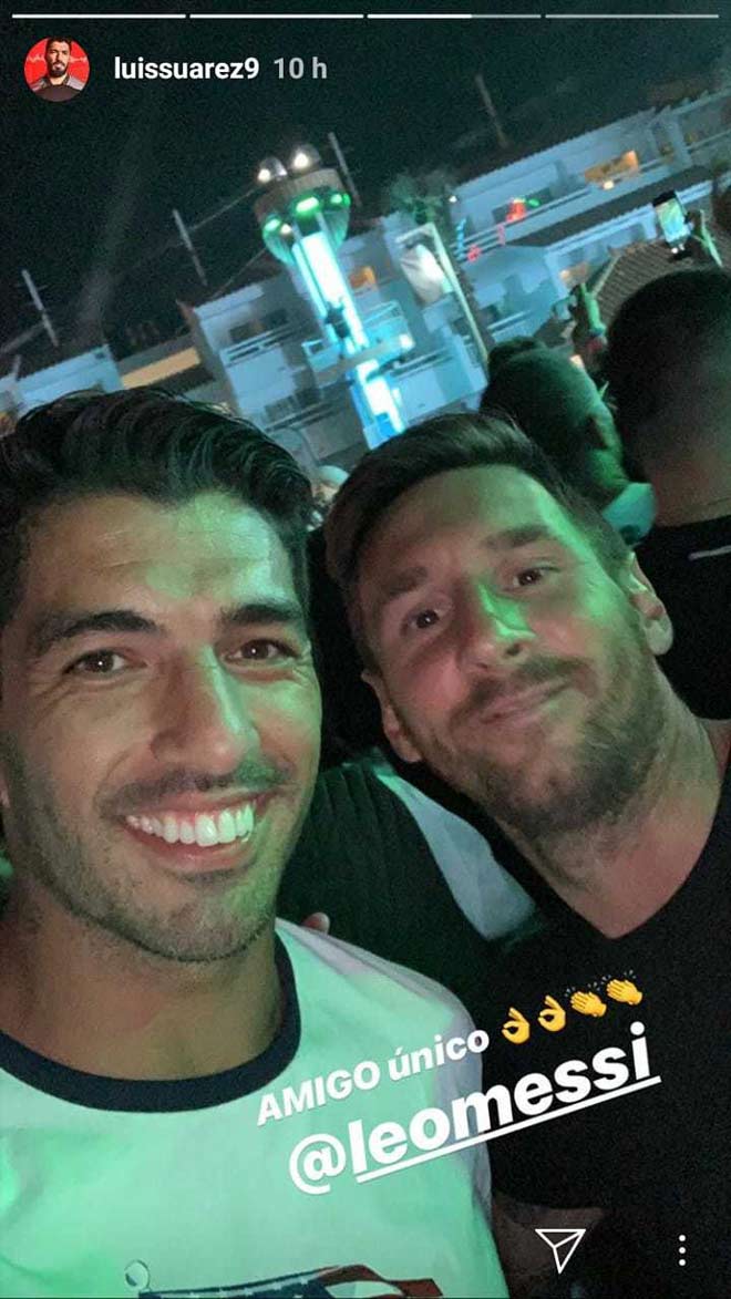 Suarez coi Messi mãi mãi là bạn thông qua thông điệp trên trang Instagram